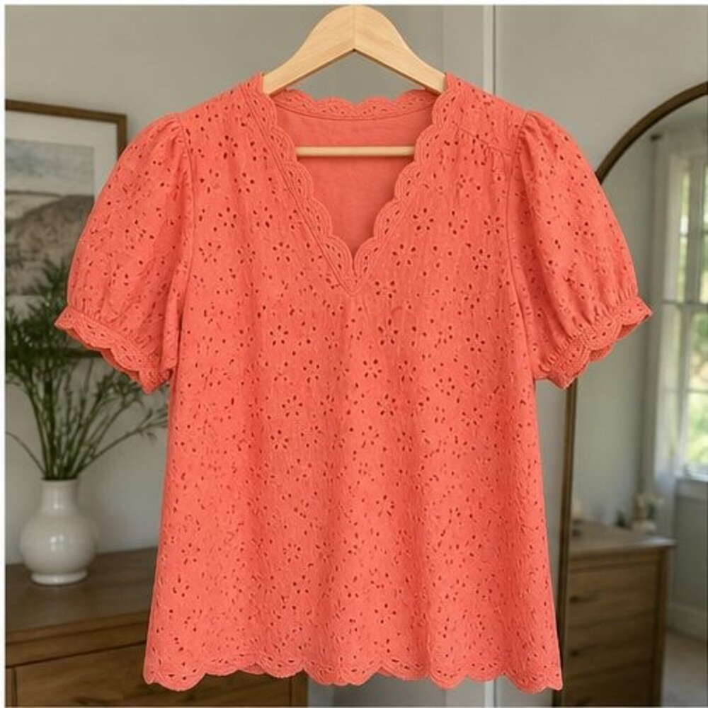 Taupe Smocked Top